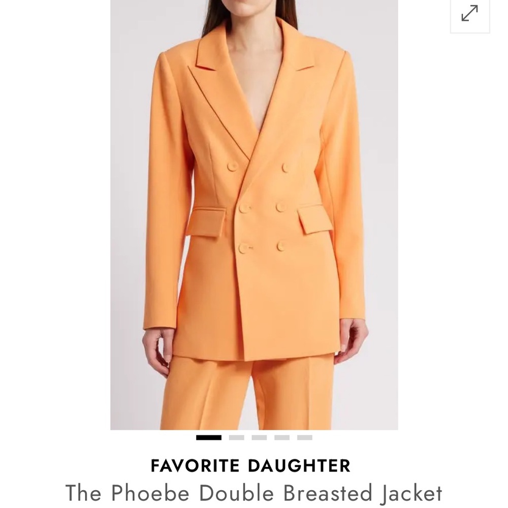 Favorite Daughter the phoebe double breasted Blazer coat creamsicle, size M